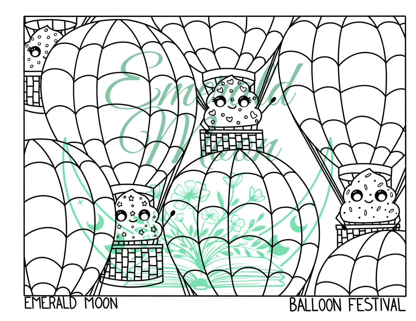 Balloon Festival Coloring Page