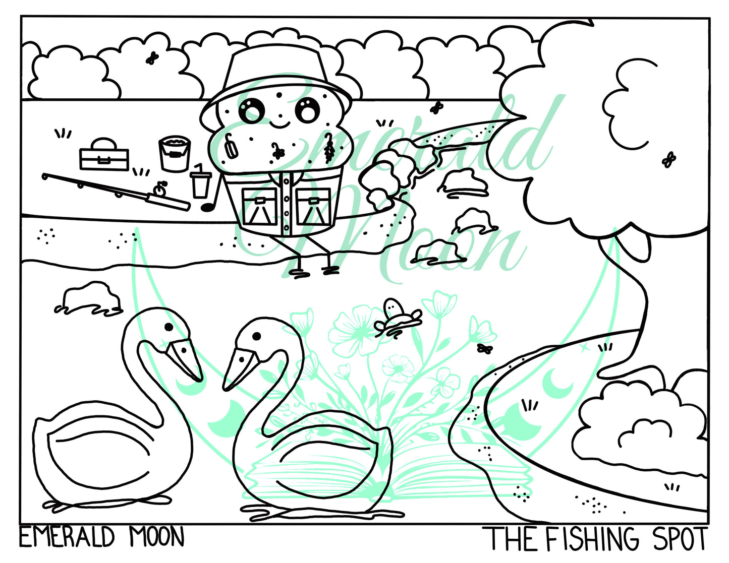 The Fishing Spot Coloring Page