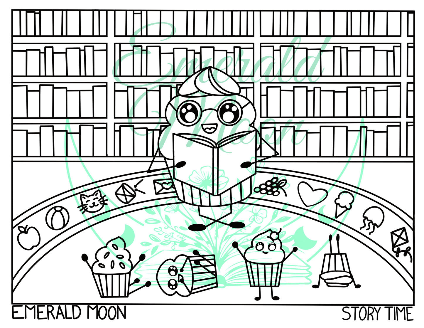 Story Time Coloring Page