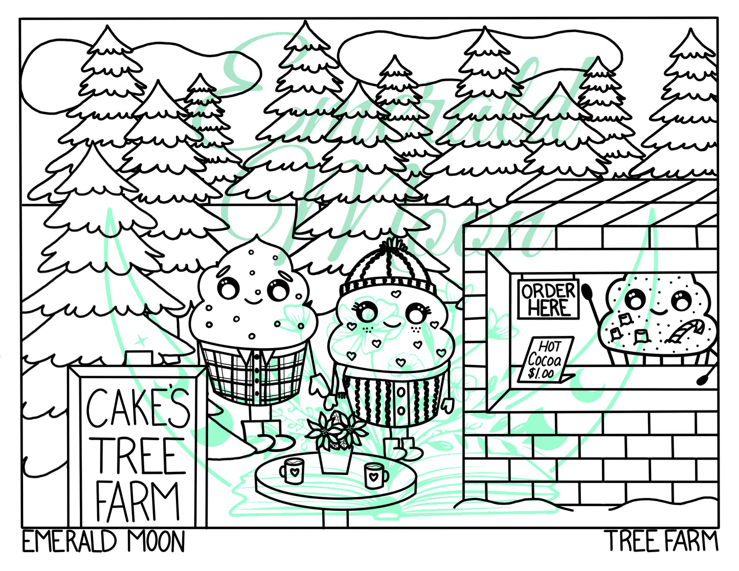 Tree Farm Coloring Page