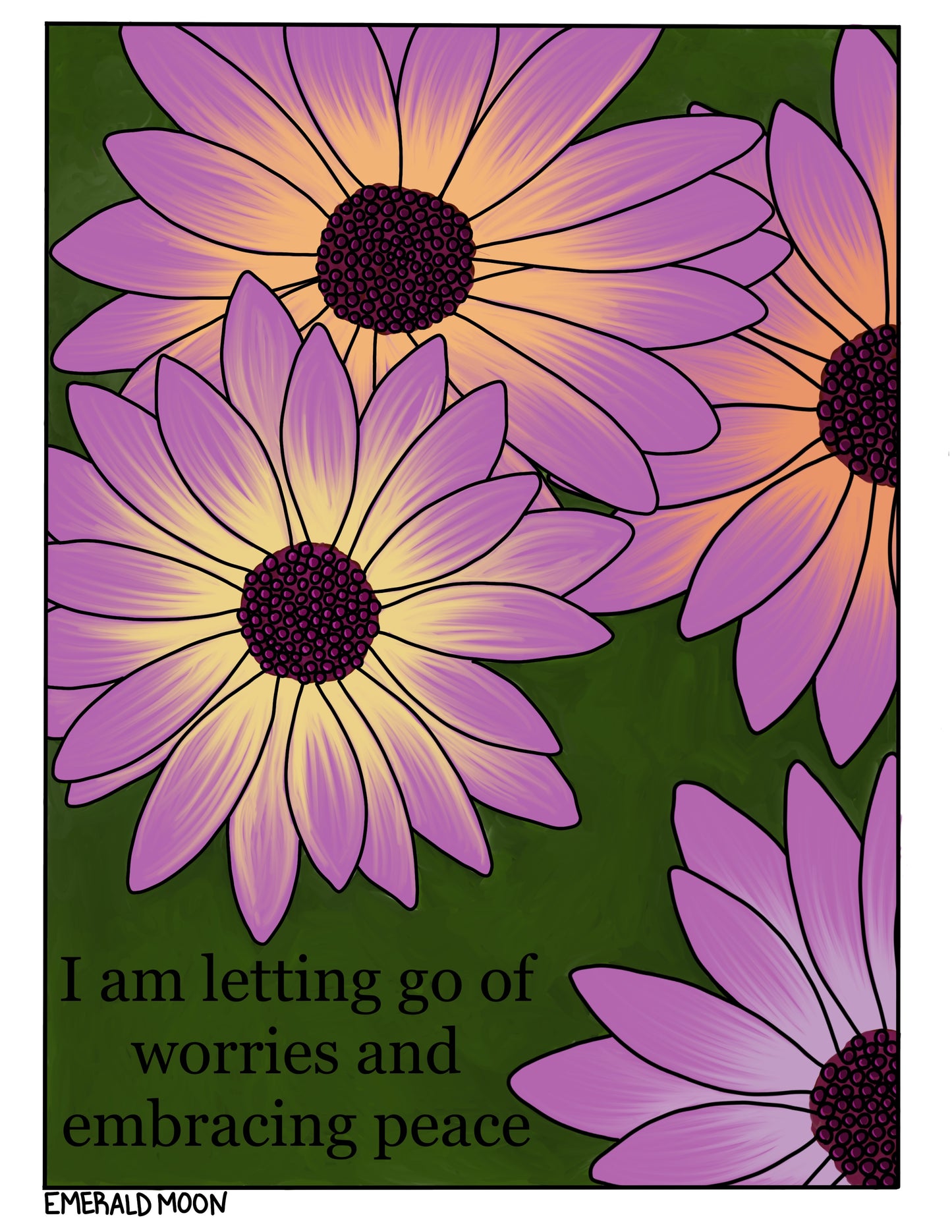 Let Go of Worry Coloring Page